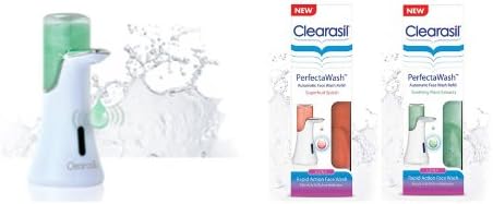 Clearasil Face Wash System - Rapid Action and Touch Free - Inlcudes 2 Refills; Superfruit Plash & Soothing Plant Extracts (3-pack)