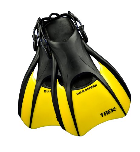 U.S. Divers Adult Trek Travel Fin (Yellow, Medium)