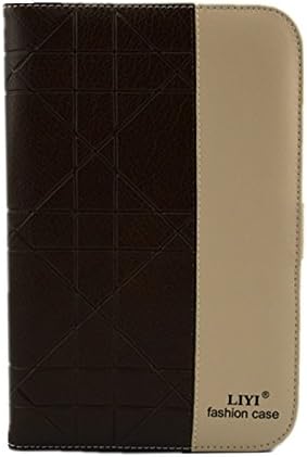 Funnymac Fashion PU Leather Folding Stand Flip Case Cover Skin Protector with Card Holder for Samsung Galaxy Note 8.0 N5100 - Dark Brown