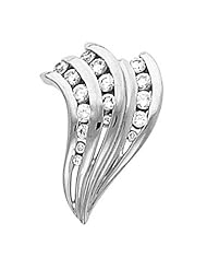 14K White Gold Diamond Horseshoe Pendant - 0.72 Ct. -- LIFETIME WARRANTY
