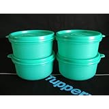 Tupperware Serving Snack Cup Set 4 Toucan Teal