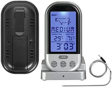 Chaldean BBQ Thermometer Wireless Meat Probe Remote Digital Cooking Thermometer for Grilling, Oven, Instant Read