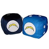 San Diego Chargers Nfl 3 Car Fuzzy Dice"