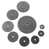Cap Barbell Free Weights Standard 1.25-Pounds Plate (Gray)