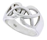 Gent's 1/2 (13 mm) Sterling Silver Celtic Knot cut-out Ring