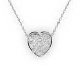 14k White or Yellow Gold Diamond Heart Pendant (1/10 cttw, HIJ Color, I2 Clarity)