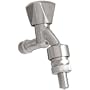 Sanifri 470010024 Auslaufventil mit Rohrbel�fter und R�ckflussverhinderer, poliert verchromt, mit Haubengriff und Schlauchverschraubung f�r Kaltwasser, 1/2 Zoll