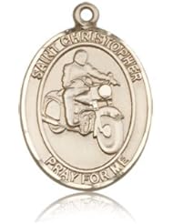 14K Gold St. Christopher Medal