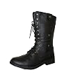 Sweet Beauty terra-01 Womens mid calf combat boot with micro fiber lining