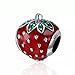 Strawberry Charm 925 Sterling Silver Fruits Charm Beads for Fashion Charms Bracelet & Necklace