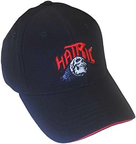 Hatric Hockey Glory Skull Uni-Fit Construction Fitted Baseball Cap, Black (L/XL)