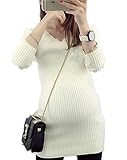 （TPGROWIN） マタニティ ウェア ニット セーター Vネック 妊婦服 防寒 タイト カジュアル あったか 産前 産後 全5色 (Free, ベージュ)