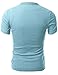 Doublju Mens Casual Henley T-Shirts with Short Sleeve LIGHTBLUE Large