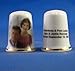 Porcelain China Collectable Thimble - Presidents & First Ladies , John and Jackie Kennedy -- Free Gift Box