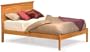 Twin Size Platform Bed with Open Footrail Caramel Latte Finish