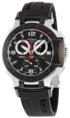 Tissot Mens T0484172705700 T-Race Black Chronograph Dial Watch