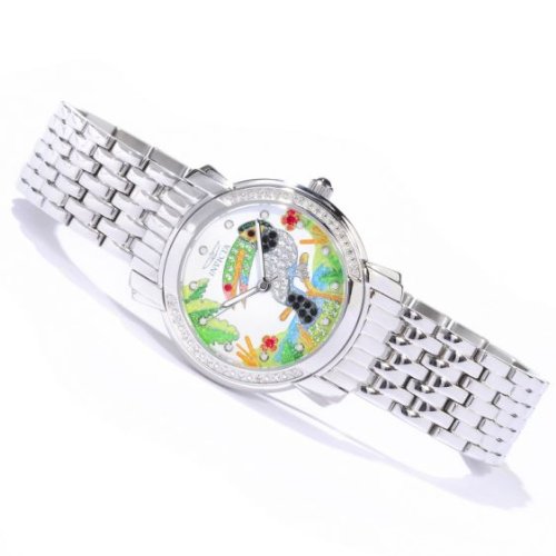 Invicta Women's Classique Paradise Garden Swiss Quartz Tropical Dial Watch 6281