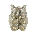 Elephant Jewelry Trinket Box Bejeweled Cute FREE SHIP!