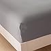 Honeymoon 1800 Brushed Microfiber Embroidered Bed Sheet Set, Ultra Soft, Full - Gray