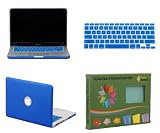 Bundle Monster Apple MacBook Pro 13″ Crystal Hard Case Shell and Keyboard Sleeve Cover Set – Blue – Fits only the MacBook Pro 13″ Size