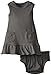 L'ovedbaby Baby-Girls Newborn Organic Baby-Doll Dress, Gray, 0/3 Months