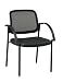 Office Star Visitor&Acirc;&iquest;s Chair with Screen Back, Leather Seat, and Arms