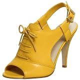 Nine West Women's Heathers Peep Toe Oxford,Med Yellow,9 M US