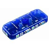 Electronics : TeckNet PH-PC2-4 4 Port KVM Switch Box For PC Monitor