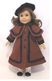 Winter Holiday Coat Jacket Outfit with Hat Fits American Girl 18