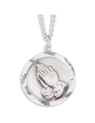 Sterling Silver Serenity Prayer Medal with 24 inch chain