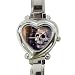 Limited Edition Violano Italian Charm Heart Watch Skull Goth Art