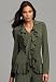 Jessica London Plus Size Stretch Ruffled Shirt Jacket
