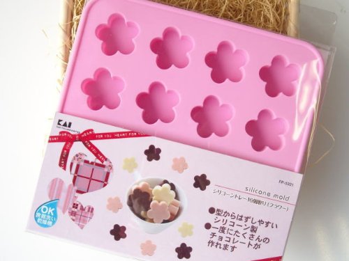貝印 HeartForYou シリコーントレー 16個取り フラワー FP-5321
