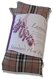 Beige Check Lavender Herbal Heat Pack Wheat Bag Hot / Cold Body Wrap: Migraine Relief