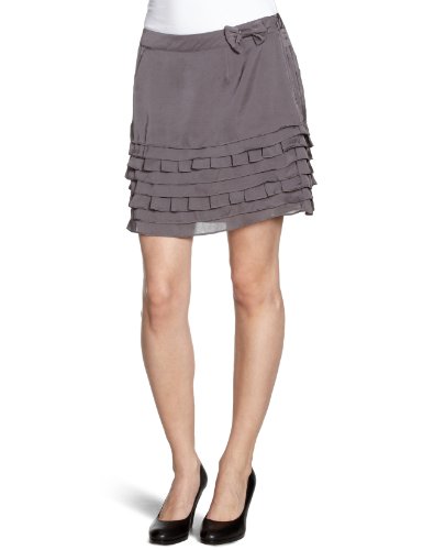 NafNaf Damen Rock/ Knielang J25, Gr. 34 (FR36), Grau (1513 Gris stormy) Preisvergleich