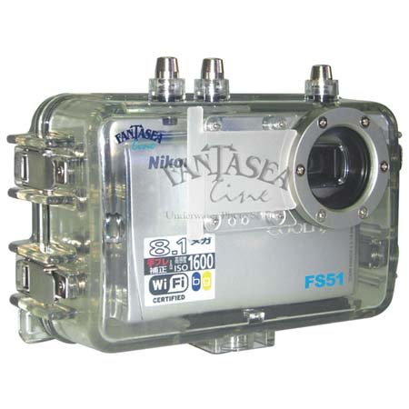 Fantasea FS-51 Underwater Camera Housing for Nikon CoolPix S-50, S-50C, S-51, S-51C, S-52 and S-52C Digital Cameras with DEPP Flood Insurance, Rated Down to 200'