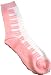 Womens 9-11 Pink & White Piano Keys Cotton Lycra Novelty Socks