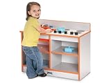 Jonti-Craft 0673JCWW007 2-in-1 Toddler Kitchen, Yellow Banding