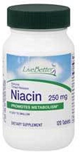 Live Better Niacin 250 Mg, 120 Tablets 2 Pack