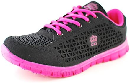 CROWN KICKS BLACK/FUCHSIA RUNNING WOMEN SHOES 890