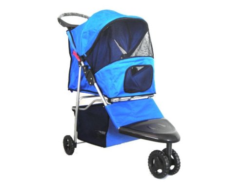 New 3 Wheel Pet Stroller Blue Color