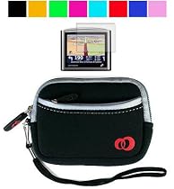 Neoprene GPS Carrying Case for Garmin Nuvi 255w 850 780 265wt Garmin Nuvi 755 765t 885 4.3 Inch GPS + Screen Protector (Many Colors Available)