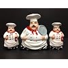 Fat Chef Napkin Holder with Salt Pepper Shakers