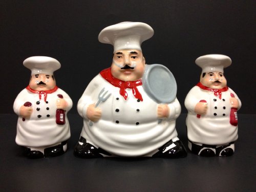 Fat Chef Napkin Holder Pepper Shakers