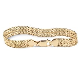18k Gold over Sterling Silver Mesh Bracelet 7-1 4 by Palm Beach Jewelry