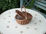 TRADITIONAL WICKER FLAP LID BASKET REALLY CUTE