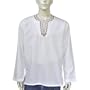 Mens Embroidered Kurta Casual Cotton Shirt India Chest 44 inches