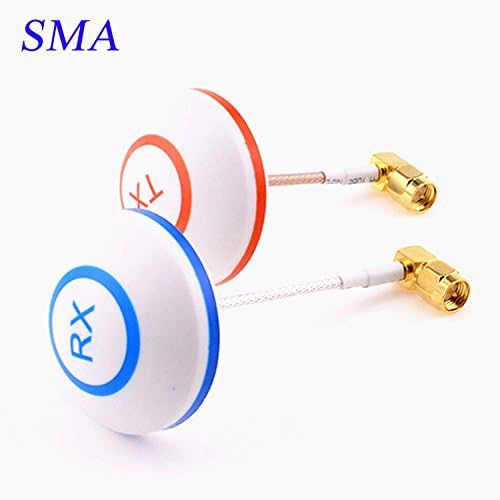 Readytofly® FPV 5.8GHz 5.8G Clover Mushroom Antenna TX/RX Set SMA Male Plug for Quadcopter Multirotor FPV Aerial Photography (Rightangle inner Pin)