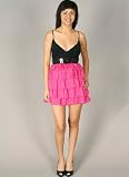 Belted Colorblock Tiered Ruffle Formal