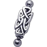 Celtic 925 Sterling Silver Eyebrow Ring Shield 16 Gauge